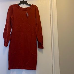 Essential back button sweater dress
